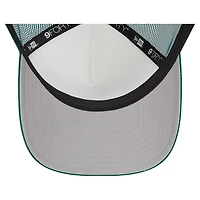Casquette réglable New Era New York Jets Stacked A-Frame Trucker 9FORTY pour hommes, blanc/vert