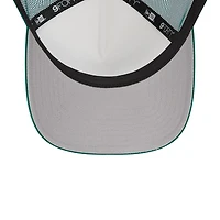 Casquette réglable New Era New York Jets Stacked A-Frame Trucker 9FORTY pour hommes, blanc/vert
