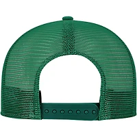 Men's New Era White/Green New York Jets Striped A-Frame 9FIFTY Adjustable Trucker Snapback Hat