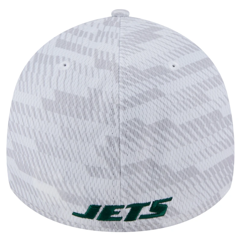 Casquette New Era blanche York Jets Gameday Graded 39THIRTY Flex pour homme