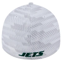 Casquette New Era blanche York Jets Gameday Graded 39THIRTY Flex pour homme