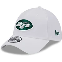 Casquette flexible principale 39THIRTY New Era York Jets pour hommes, blanche