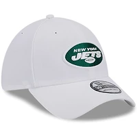 Casquette flexible principale 39THIRTY New Era York Jets pour hommes, blanche