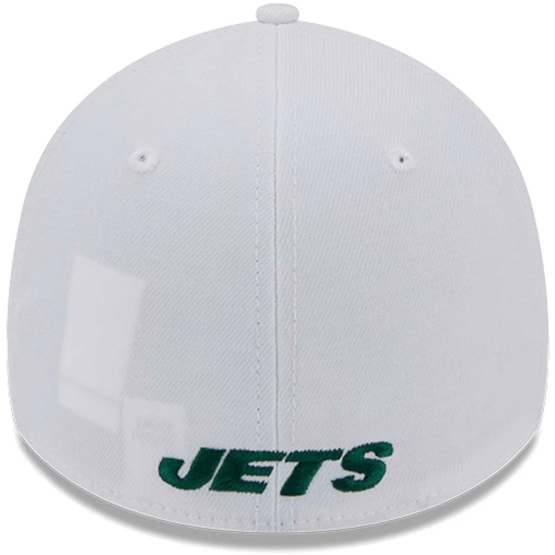 Casquette flexible principale 39THIRTY New Era York Jets pour hommes, blanche