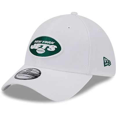 Casquette flexible principale 39THIRTY New Era York Jets pour hommes, blanche