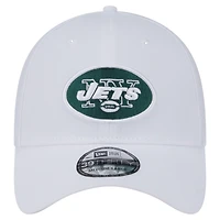 Casquette New Era blanche York Jets Throwback 39THIRTY Flex pour homme