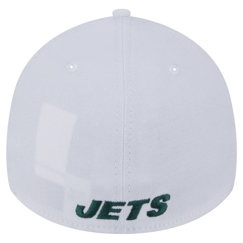 Casquette New Era blanche York Jets Throwback 39THIRTY Flex pour homme