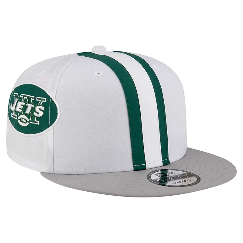 Casquette Snapback 9FIFTY blanche New Era pour homme avec logo New York Jets