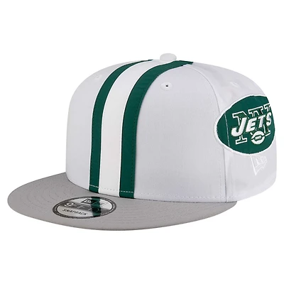 Casquette Snapback 9FIFTY blanche New Era pour homme avec logo New York Jets