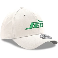 Casquette New Era York Jets Throwback Wordmark Iced II 39THIRTY blanche pour homme