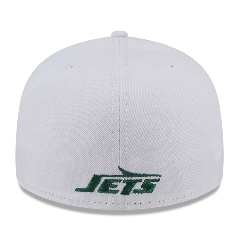 Casquette ajustée 59FIFTY à profil bas Omaha New York Jets Era pour hommes, blanche