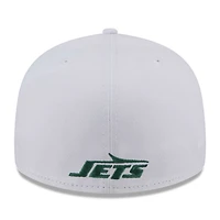 Casquette ajustée 59FIFTY à profil bas Omaha New York Jets Era pour hommes, blanche