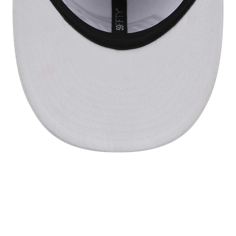 Men's New Era White York Jets Wordmark Omaha Low Profile 59FIFTY Fitted Hat