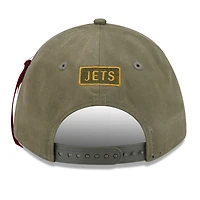 Men's New Era x Alpha Industries  Olive New York Jets A-Frame 9FORTY Adjustable Hat