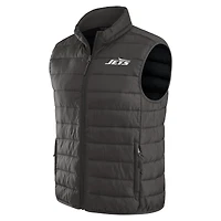 Men's NFL x Darius Rucker Collection by Fanatics Black New York Jets Packable Full-Zip Vest with Travel Bag