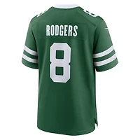 Maillot de match Nike Aaron Rodgers vert pour homme des New York Jets