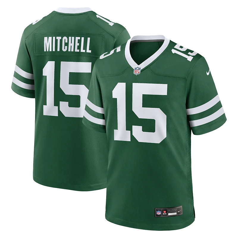 Men's Nike Adonai Mitchell Legacy Green New York Jets Team  Game Jersey