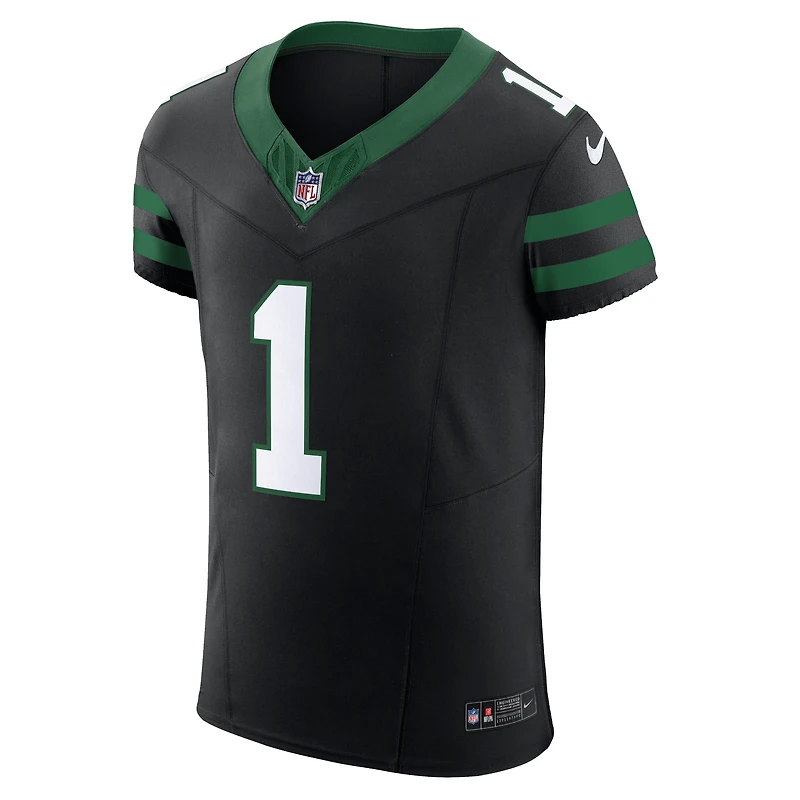 Maillot Nike Ahmad Sauce Gardner noir pour homme des New York Jets Vapor F.U.S.E. Elite. Elite