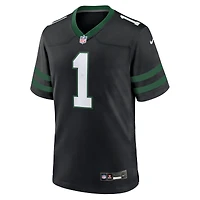 Maillot de jeu alternatif Nike Ahmad Sauce Gardner Legacy pour hommes, noir, New York Jets