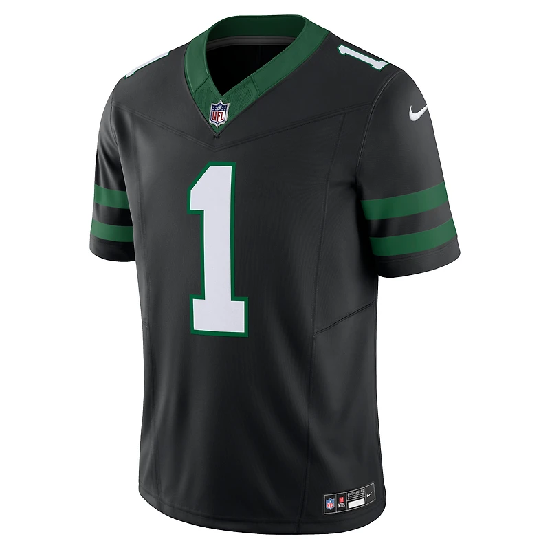 Nike Ahmad Sauce Gardner Legacy pour hommes Noir New York Jets Alternate Vapor F.U.S.E. Maillot limité
