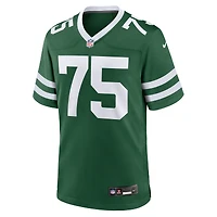Maillot de match Nike Alijah Vera-Tucker Legacy Green New York Jets pour homme