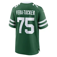 Maillot de match Nike Alijah Vera-Tucker Legacy Green New York Jets pour homme