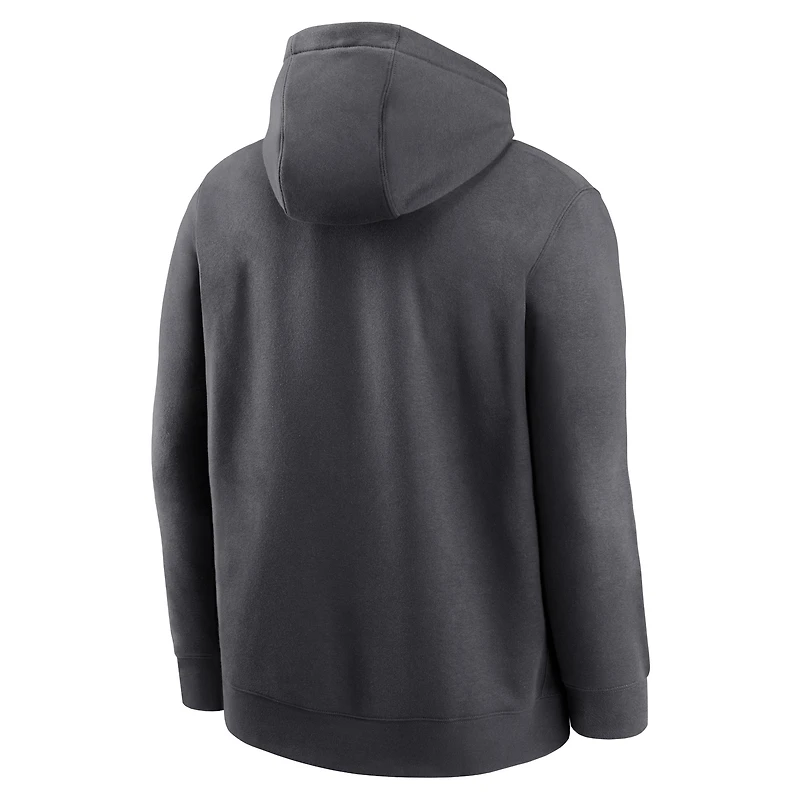 Sweat à capuche avec logo Nike New York Jets Club anthracite pour homme