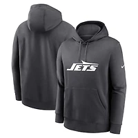Sweat à capuche Nike Anthracite New York Jets Primetime Club Logo pour homme