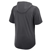 Men's Nike Anthracite New York Jets Tri-Blend Performance Hoodie T-Shirt