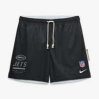 Men's Nike  Black/Platinum New York Jets Sideline Standard Issue Dri-FIT Reversible Shorts
