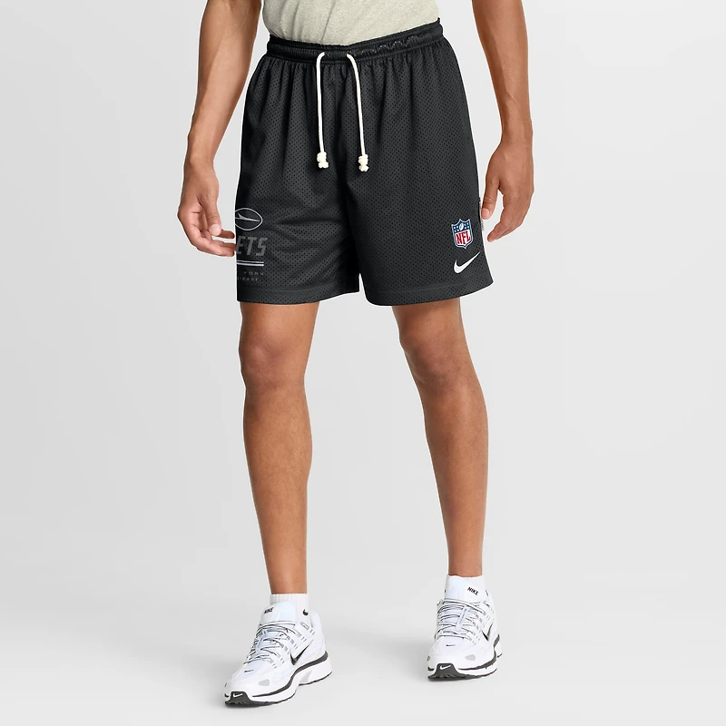 Men's Nike Black/Platinum New York Jets Sideline Standard Issue Dri-FIT Reversible Shorts