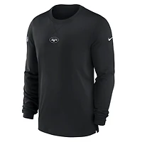 Men's Nike Black New York Jets 2023 Sideline Performance Long Sleeve T-Shirt