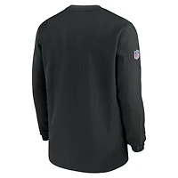 Men's Nike Black New York Jets 2024 Sideline Coaches Long Sleeve Top