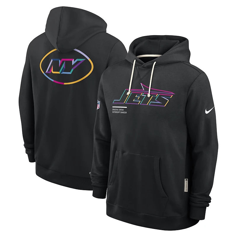 Men's Nike Black New York Jets 2025 NFL Crucial Catch Sideline Standard Issue Dri-FIT Hoodie