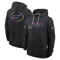 Men's Nike Black New York Jets 2025 NFL Crucial Catch Sideline Standard Issue Dri-FIT Hoodie