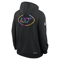 Men's Nike Black New York Jets 2025 NFL Crucial Catch Sideline Standard Issue Dri-FIT Hoodie