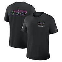 T-shirt Nike noir New York Jets 2025 Crucial Catch Tri-Blend Dri-FIT pour homme