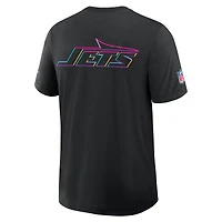 T-shirt Nike noir New York Jets 2025 Crucial Catch Tri-Blend Dri-FIT pour homme