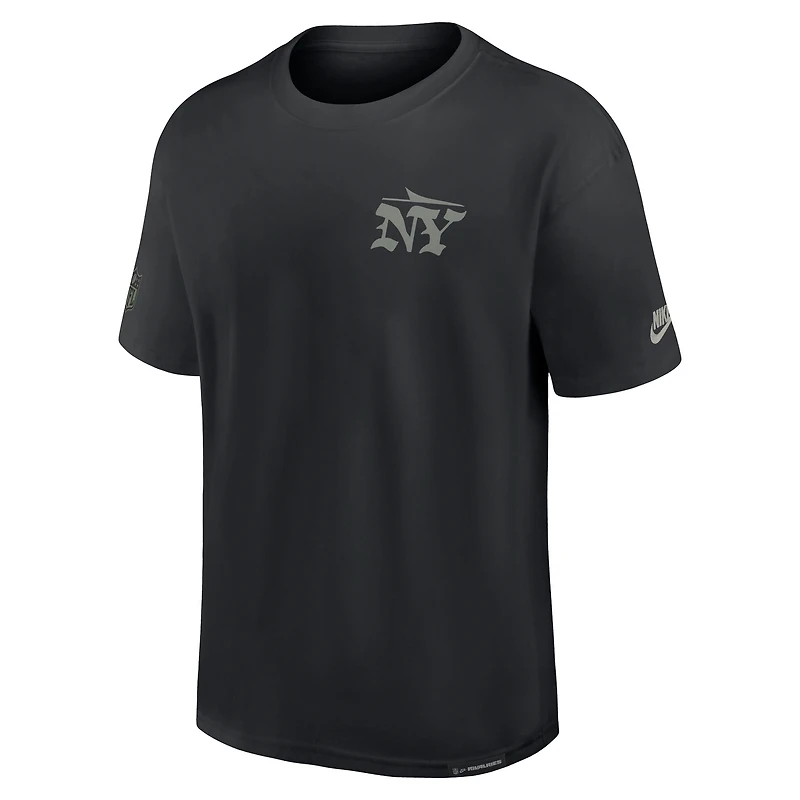 Men's Nike Black New York Jets 2025 Rivalries Collection Essential Max90 T-Shirt