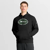 Sweat à capuche en molleton Nike noir New York Jets Club pour homme