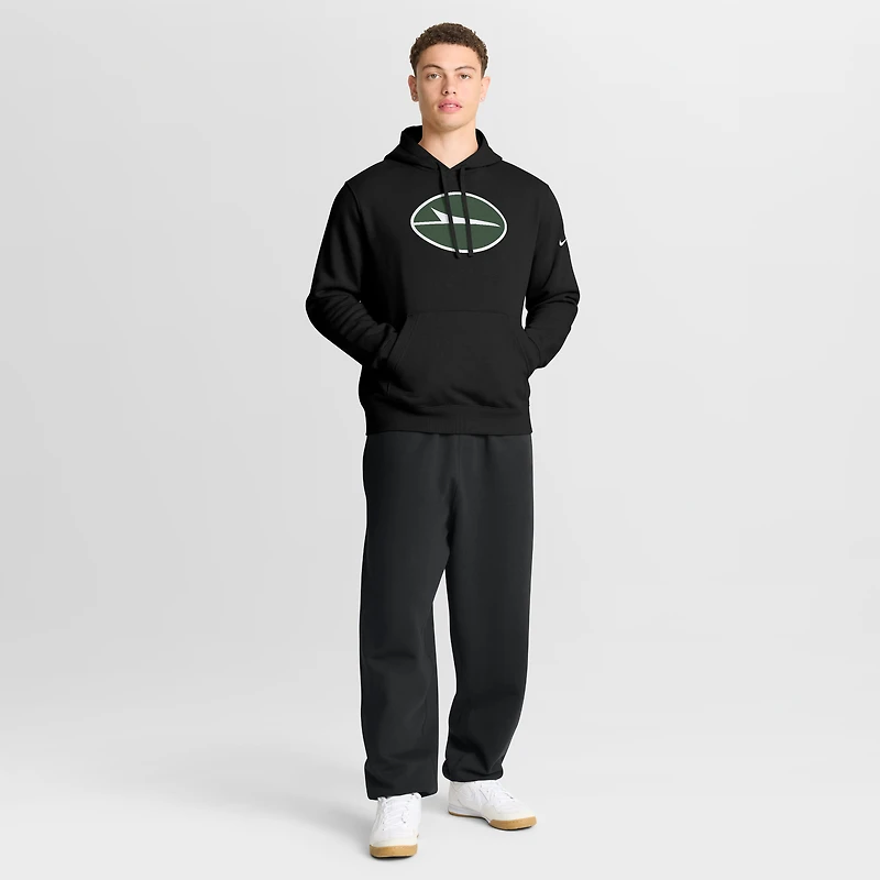 Sweat à capuche en molleton Nike noir New York Jets Club pour homme