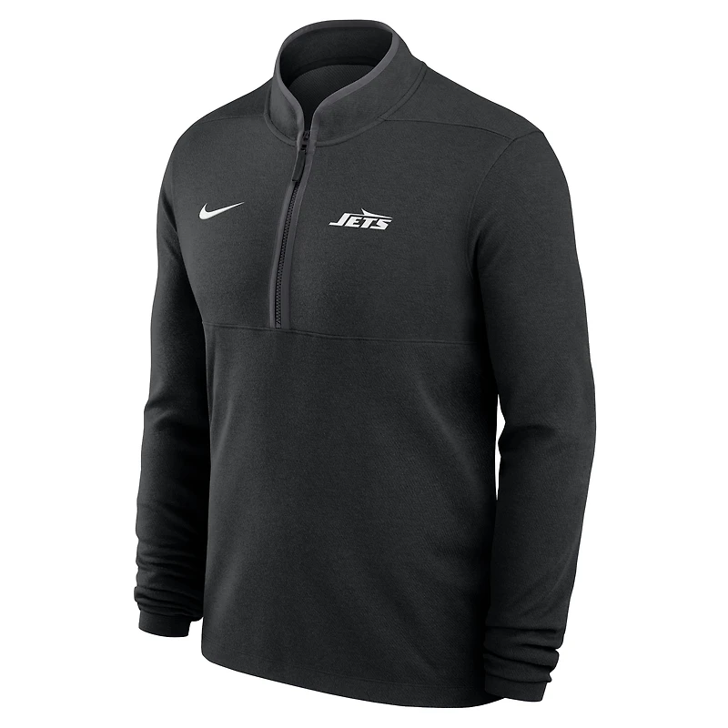 Men's Nike Black New York Jets Lightweight Victory Dri-FIT Half-Zip Pullover