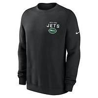 Men's Nike Black New York Jets Primetime Club Fleece Pullover Sweatshirt