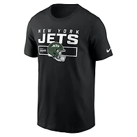 T-shirt Nike noir pour homme avec logo New York Jets Primetime Helmet Essential