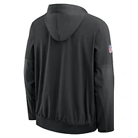 Men's Nike Black New York Jets Sideline Anorak Half-Zip Hooded Jacket