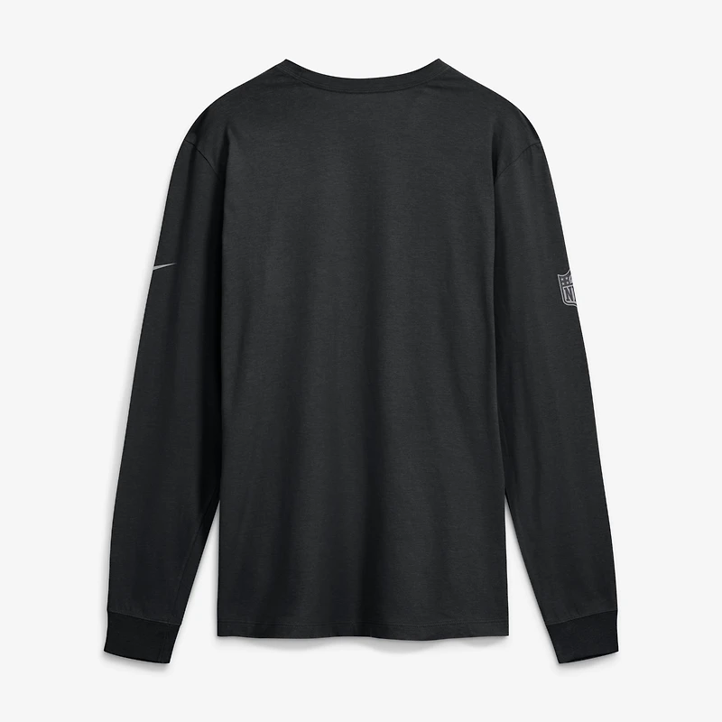Men's Nike Black New York Jets Sideline Bold Arch Star Dri-FIT Long Sleeve T-Shirt