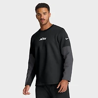 Men's Nike Black New York Jets Sideline Coach Therma-FIT Long Sleeve T-Shirt