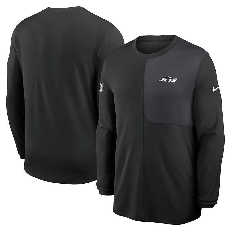 Men's Nike New York Jets Sideline Coach UV Dri-FIT Long Sleeve Shirt