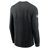 T-shirt Nike noir à manches longues Dri-FIT pour homme, New York Jets