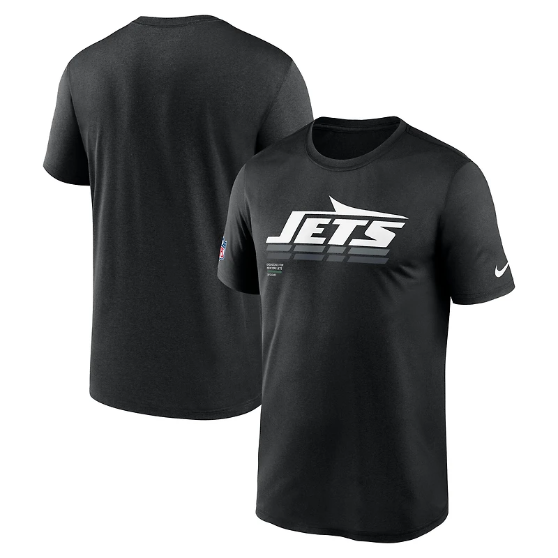 T-shirt Nike noir Dri-FIT pour homme, motif légende des New York Jets